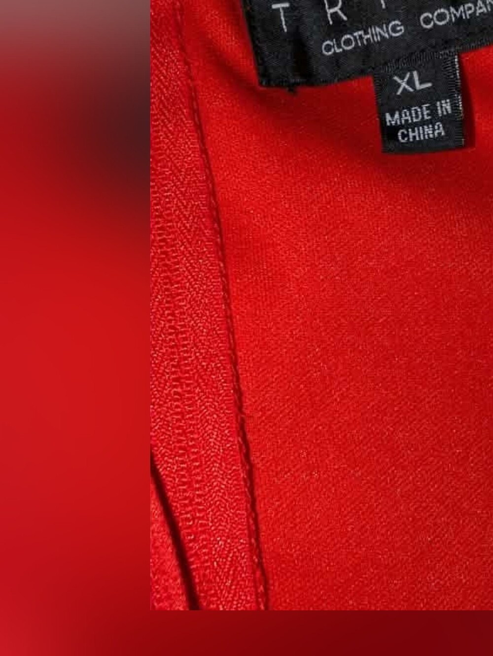 Francesca's Red Spaghetti Strap Ruffle Mini Dress - Picture 4 of 4
